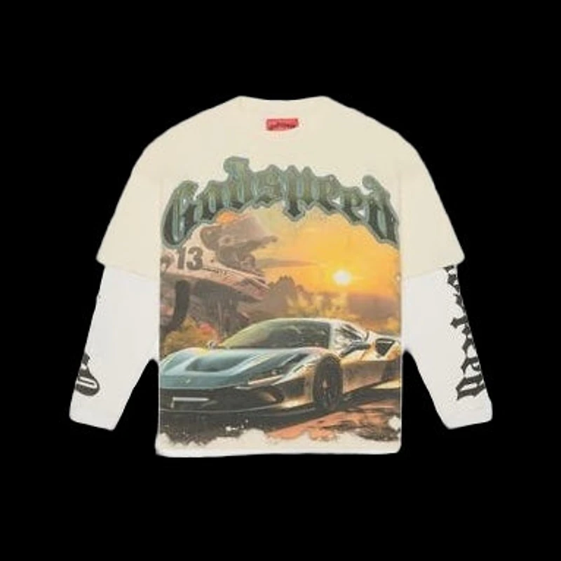 Godspeed Sunset Drift Layered T-Shirt (Bone)
