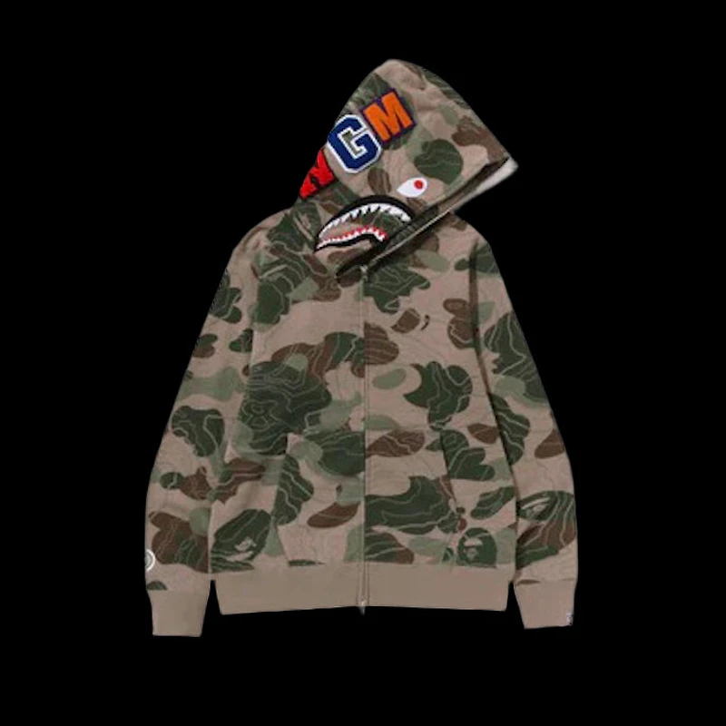 Bape Beige Camo Zip Up
