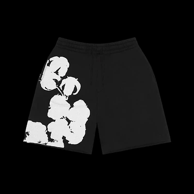 Denim Tears Big Cotton Wreath Sweat Shorts 'Black'