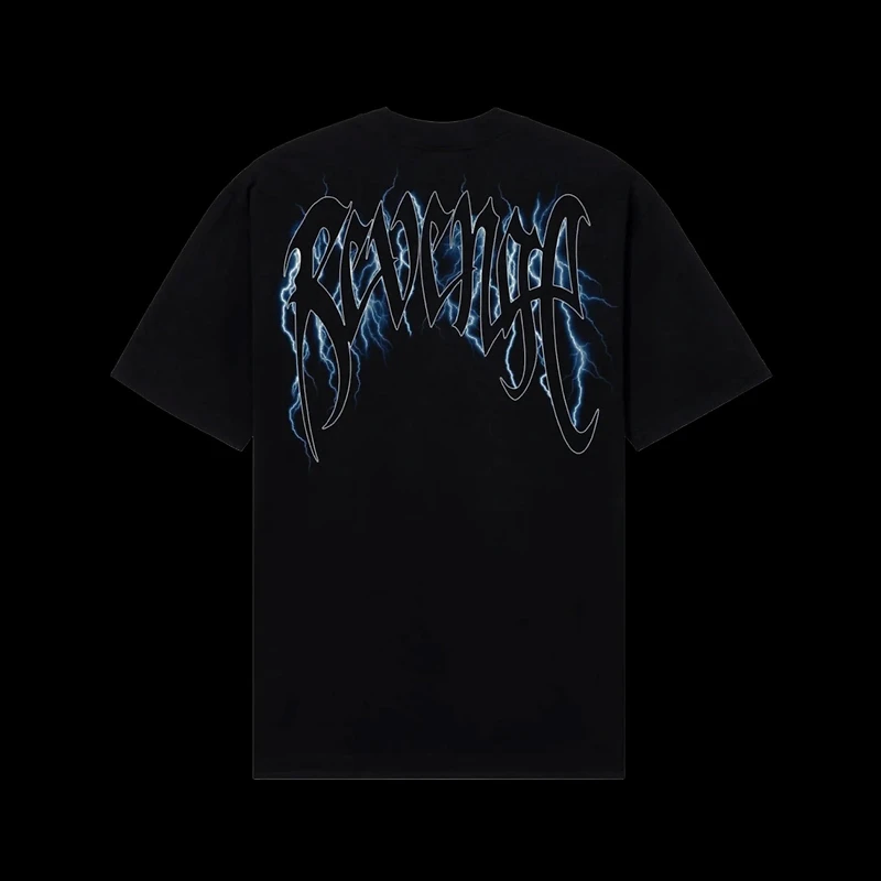 Revenge Blue Lightning Arch Tee Black