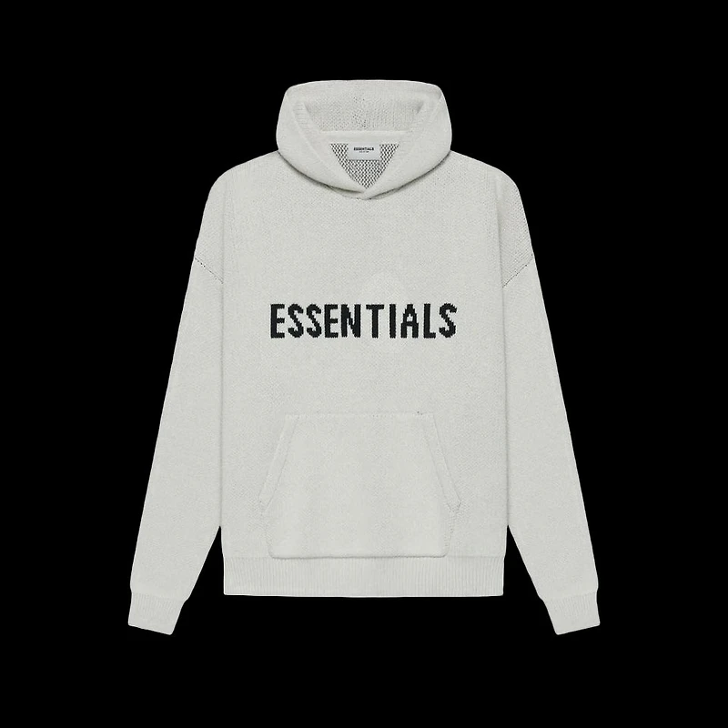 Essentials Knit Hoodie Light Heather Oatmeal