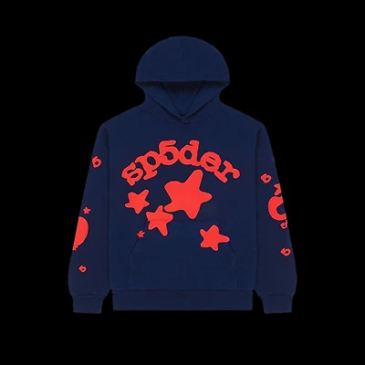Sp5der Beluga Hoodie Navy/Red