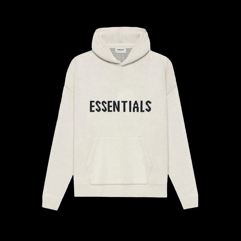 Essentials Knit Hoodie Creme
