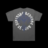 Revenge Web Print Tee Blue/Grey