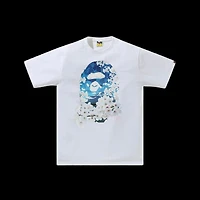 Bape Sakura Photo Head W Flower White Tee