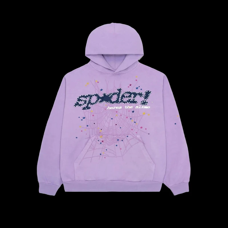 Sp5der Acai Hoodie Purple