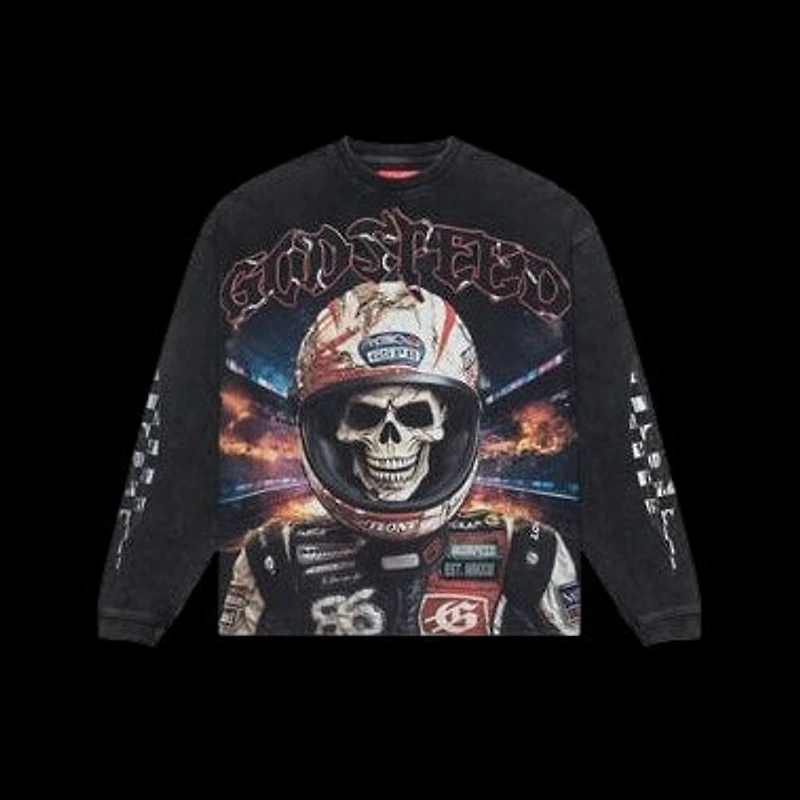 Godspeed Racer Goldie LS T-Shirt (Black wash)