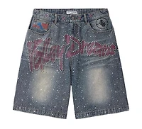 Vale Forever Iced Out Jorts 'Mild Blue'