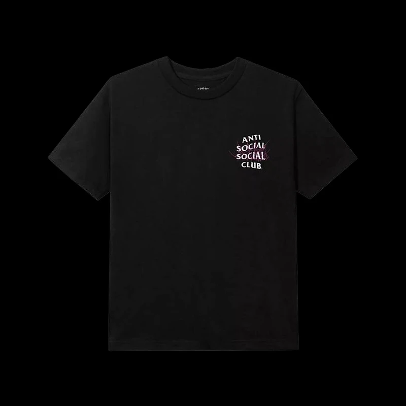 Anti-Social pink web tee black