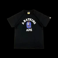 Bape ABC Ape Navy Check Head Tee Black