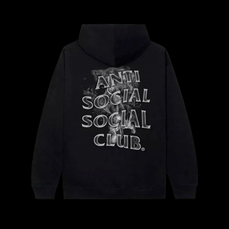 Anti-Social White Smoke Hoodie Black
