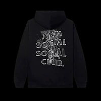 Anti-Social White Smoke Hoodie Black