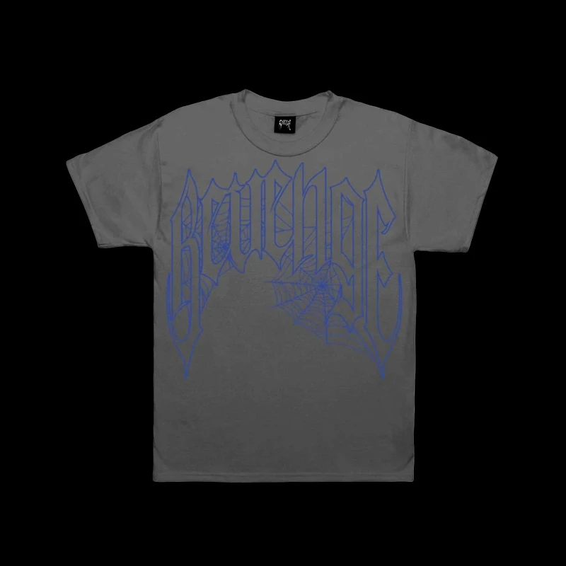 Revenge Web Print Tee Blue/Grey