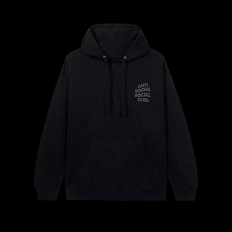 Anti-Social White Smoke Hoodie Black