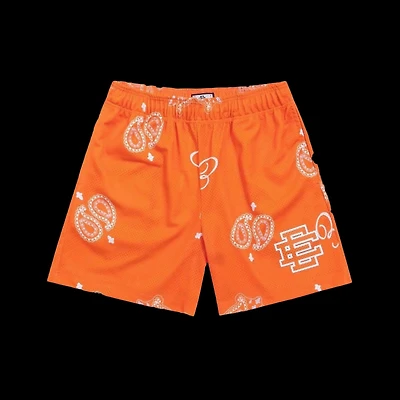 Eric Emanuel Shorts Orange Bandana