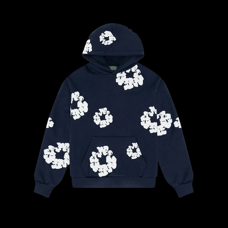 Denim Tears Cotton Wreath Hoodie Navy