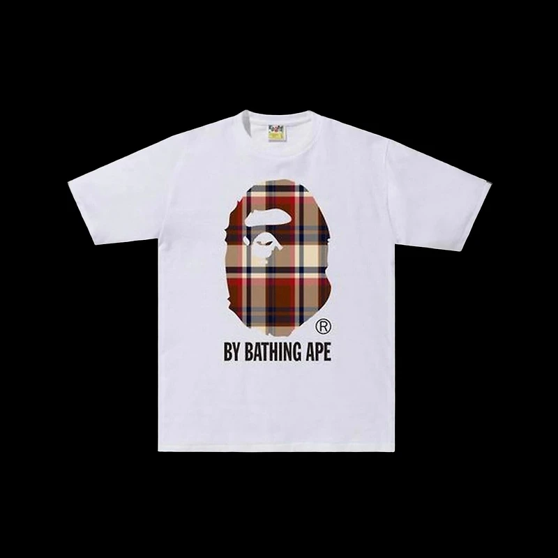 Bape Burberry Ape Head Tee White