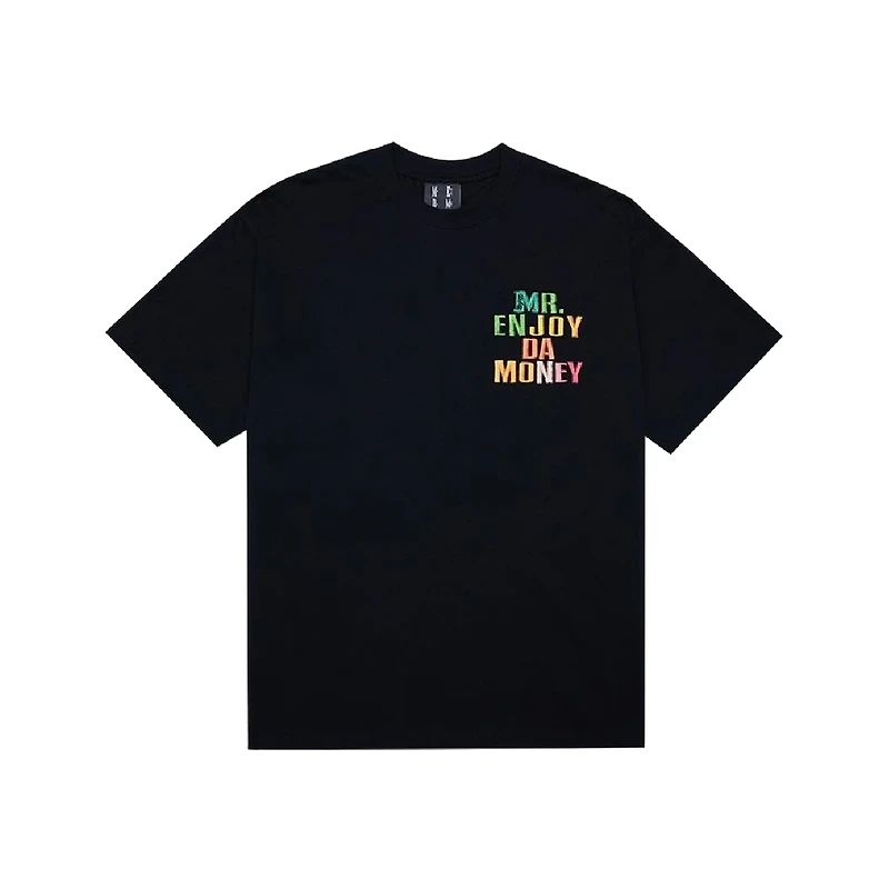 MR. Enjoy Da Money Rainbow Black Tee