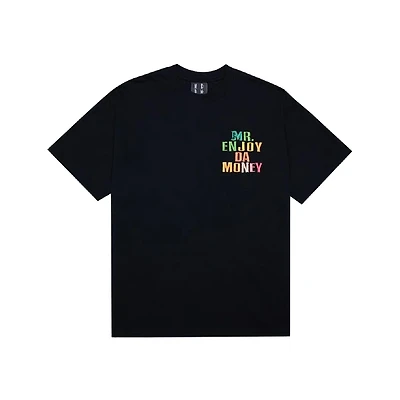MR. Enjoy Da Money Rainbow Black Tee
