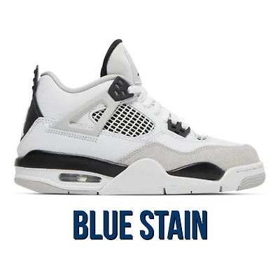 *Blue Stain* Air Jordan 4 Retro GS 'Military Black'