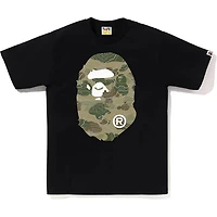 BAPE Layered Line Camo Big Ape Head Tee 'Black'