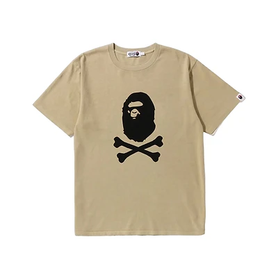 Bape Ape Crossbone Overdye tee Beige