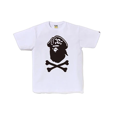 Bape Captain Ape Crossbone Tee White