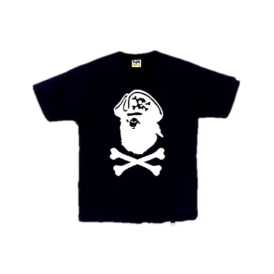 Bape Captain Ape Crossbone Tee Navy