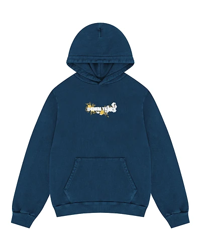 Denim Tears Embroidered Logo Hoodie Navy