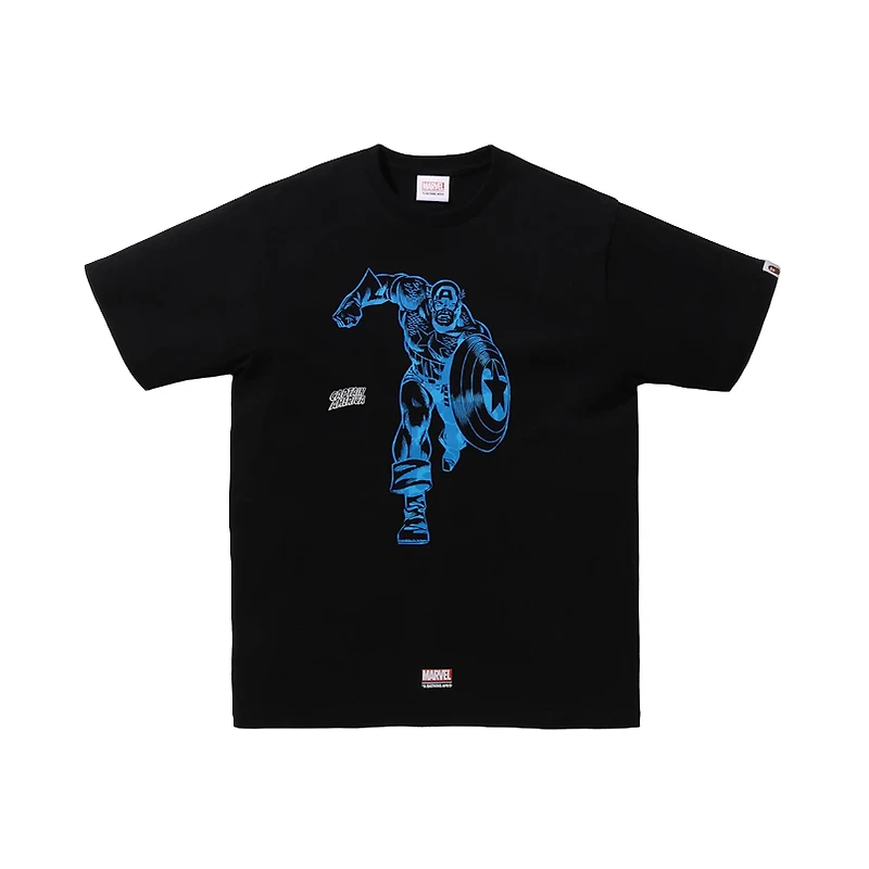 BAPE x Marvel Comics Captain America T-Shirt 'Black'