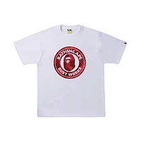 Bape Red Circle Big Head Tee White