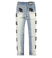 Mixed Emotions Monogram Denim Light Blue Wash