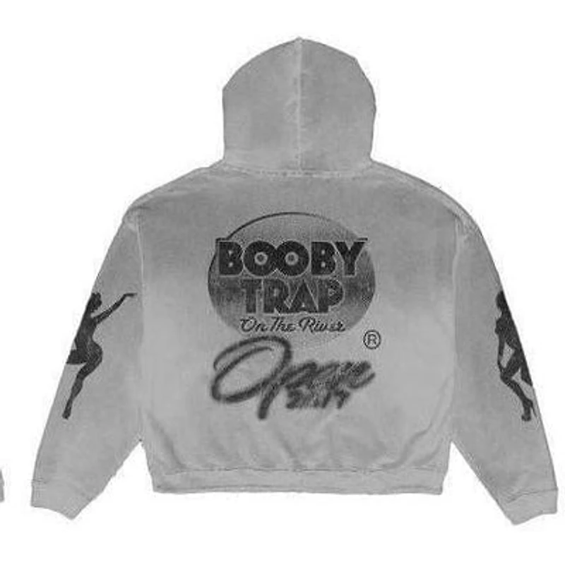 Triple Sevens x Booby Trap Logo Hoodie Grey