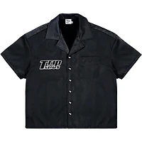 Triple Sevens Nylon Button Up Shirt Black