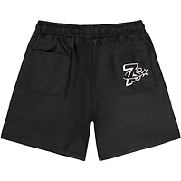 Triple Sevens Nylon Button Up Shorts Black