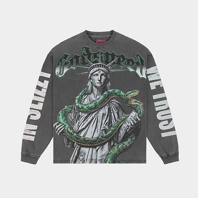 GodSpeed Top 5 Slizzy LS (Grey Wash)