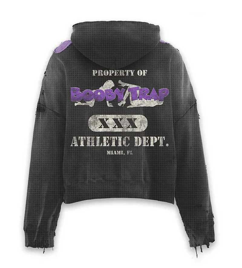 TRIPLE SEVENS TRAP REVERSIBLE ZIP UP HOODIE BLACK