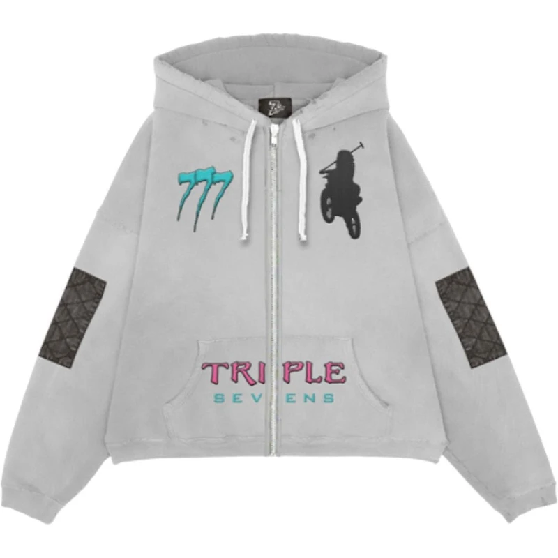 Triple Sevens Moto Zip Up Hoodie