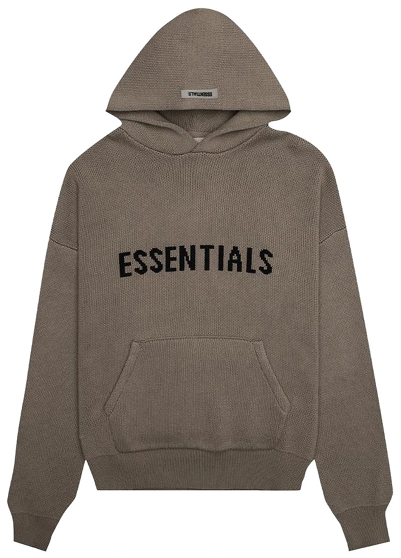 Essentials Knit Hoodie Taupe