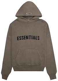 Essentials Knit Hoodie Taupe