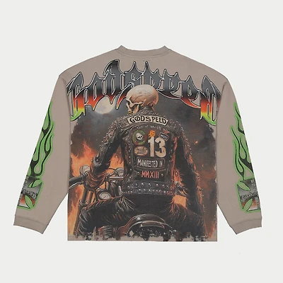 GodSpeed Biker Nation T-Shirt (Stone Grey)