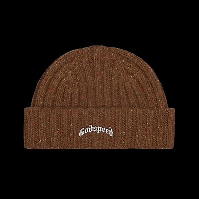 Godspeed Og Logo Emblem Beanie Brown Speckle