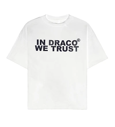 KIXKZ CLOTHING DRACO WE TRUST TEE WHITE/BLACK