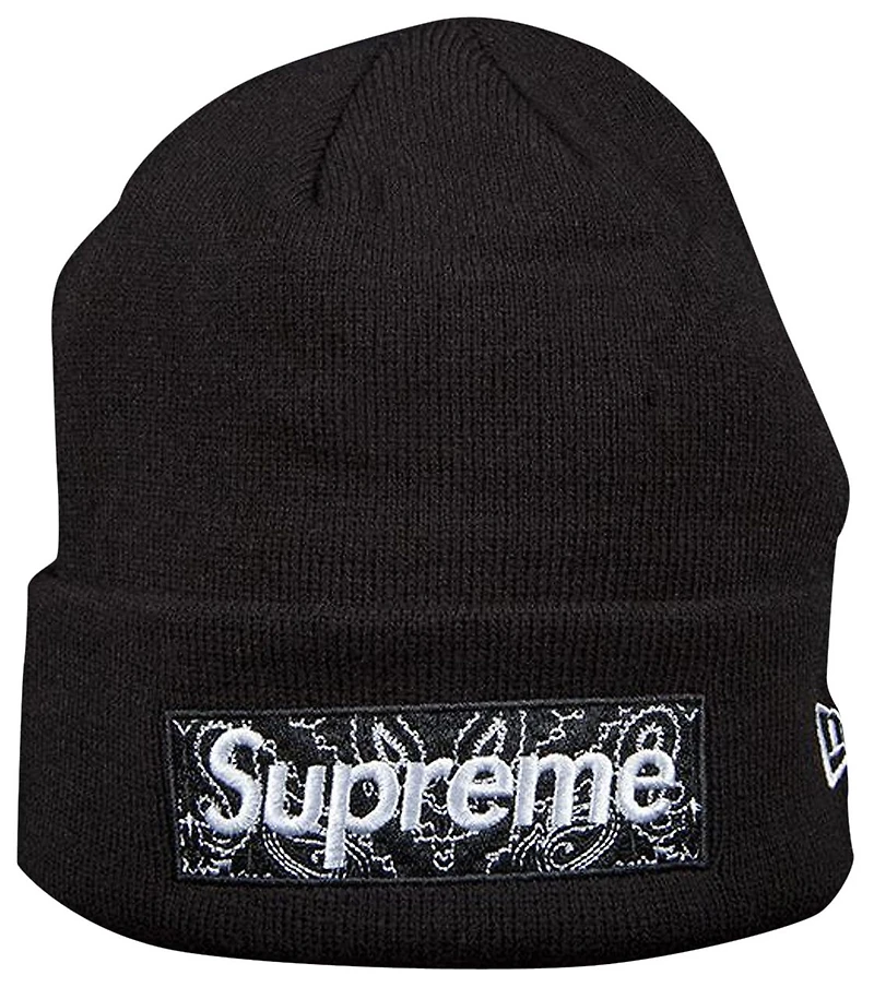 Supreme x New Era Bandana Box Logo Beanie 'Black'