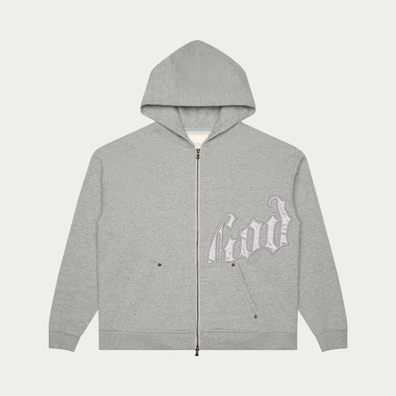 *Sold As Set* GodSpeed OG Logo Sweatsuit V2 (Grey/Silver Satin)