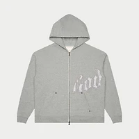 *Sold As Set* GodSpeed OG Logo Sweatsuit V2 (Grey/Silver Satin)