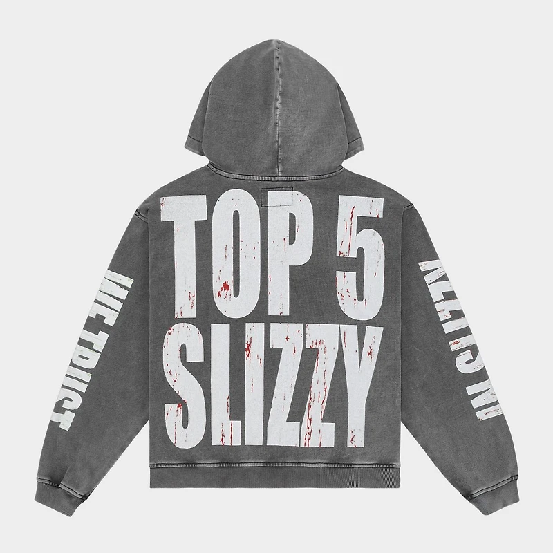 GodSpeed Top 5 Slizzy VVS Hoodie (Grey Wash)