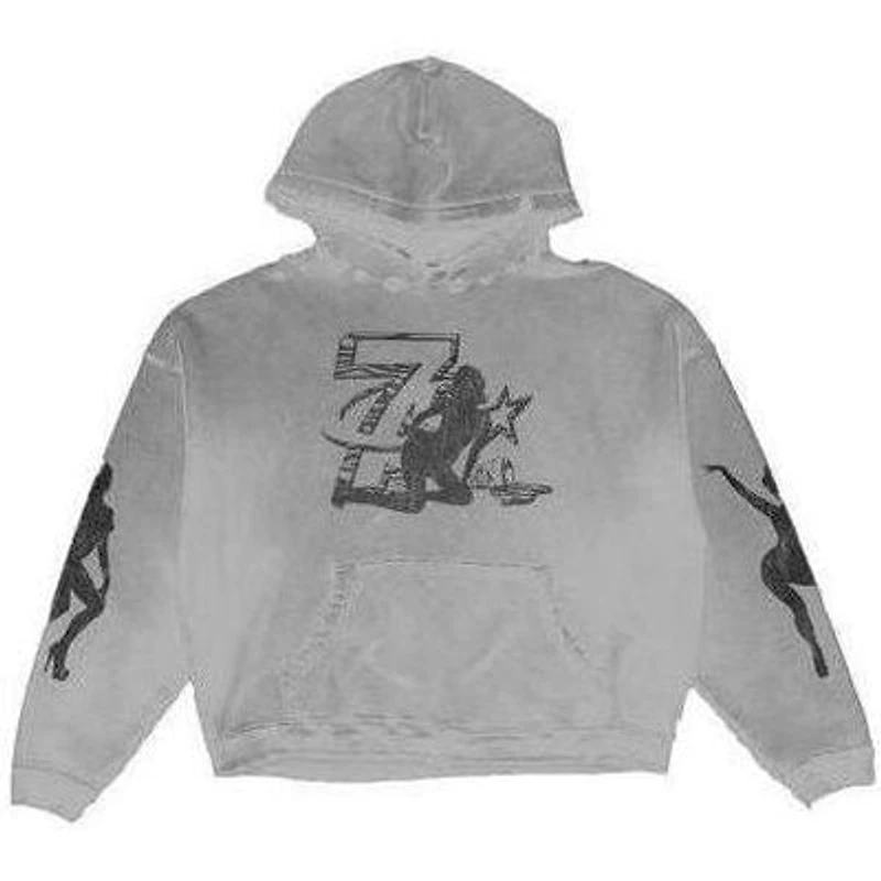 Triple Sevens x Booby Trap Logo Hoodie Grey