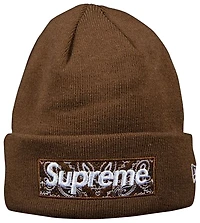 Supreme x New Era Bandana Box Logo Beanie 'Brown'