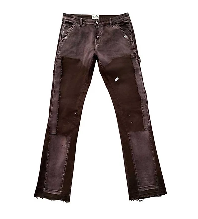 Triple Sevens Flare Jeans Brown